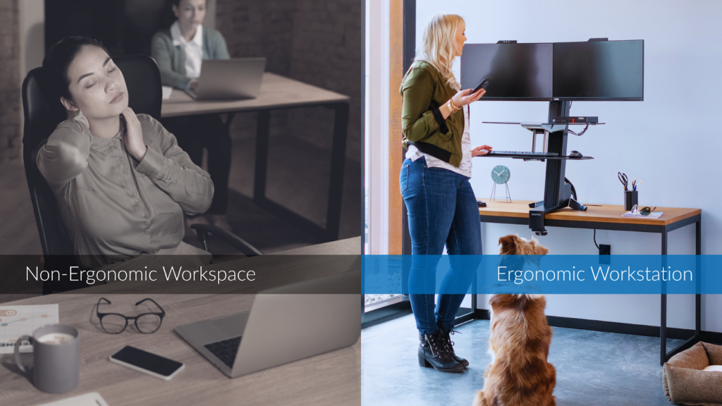 Non-Ergonomic vs. Ergonomic Workspace: Emerging Health Risks for Hybrid Workers